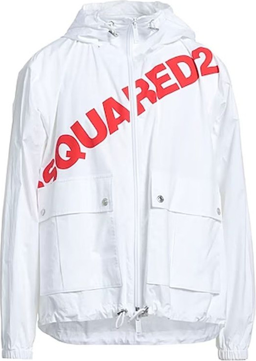 Белая хлопковая куртка Dsquared2