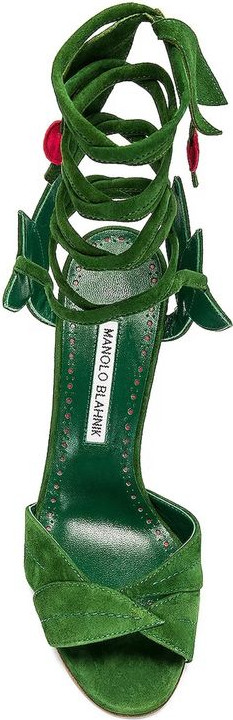 Sandals Manolo Blahnik Bicolor Calfskin Strap-On