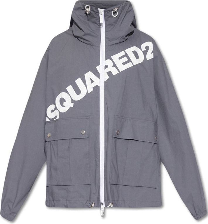Graue Baumwoll Jacke Dsquared2
