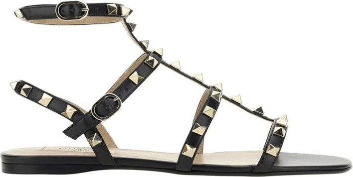 Босоножки Valentino Garavani черная телячья кожа