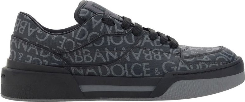 Dolce & Gabbana Qora Paxta Zamsh Pastki Kiyiladigan Poyabzal