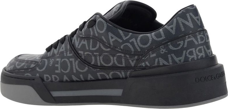 Dolce & Gabbana Qora Paxta Zamsh Pastki Kiyiladigan Poyabzal