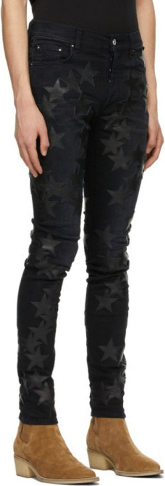 Серые хлопковые джинсы скинни Amiri