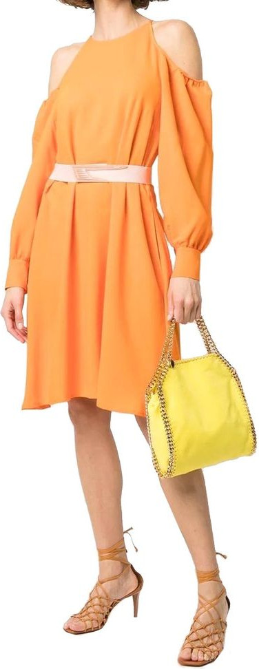 Orange Viscose Casual Dress Stella McCartney