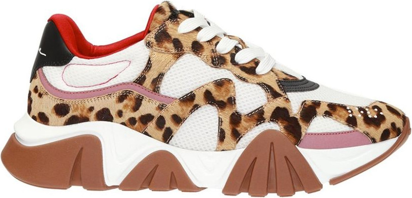 Versace Beige Leather Chunky Sneakers