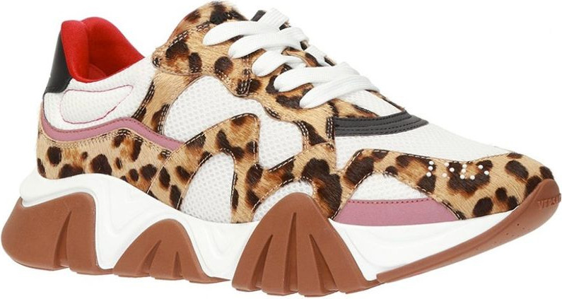 Versace Beige Leather Chunky Sneakers