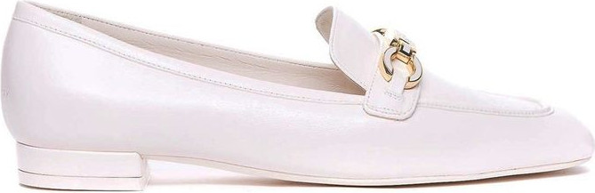 White Calfskin Slip-On Loafers - Stuart Weitzman