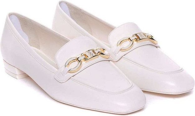 White Calfskin Slip-On Loafers - Stuart Weitzman