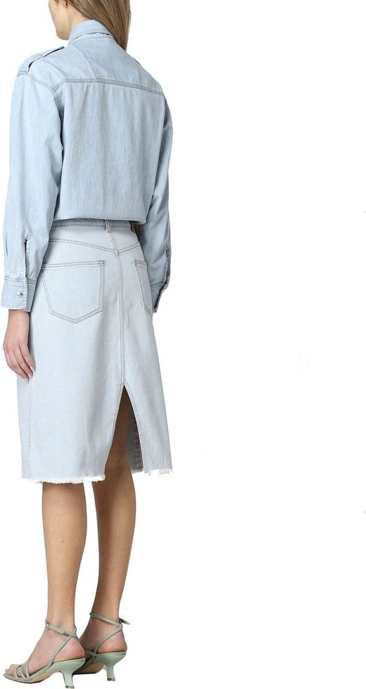 Blue Cotton Casual Dress Stella McCartney