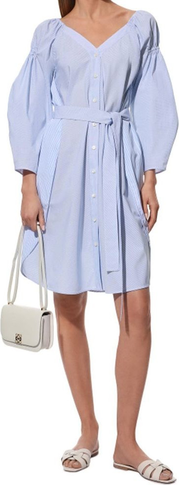 Blue Cotton Casual Dress Stella McCartney