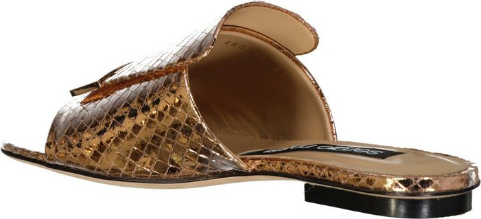 Rose Gold Calfskin Sandals by Sergio Rossi