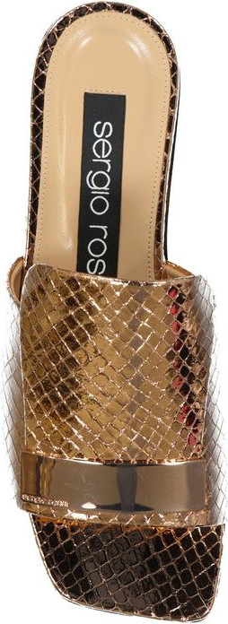Rose Gold Calfskin Sandals by Sergio Rossi