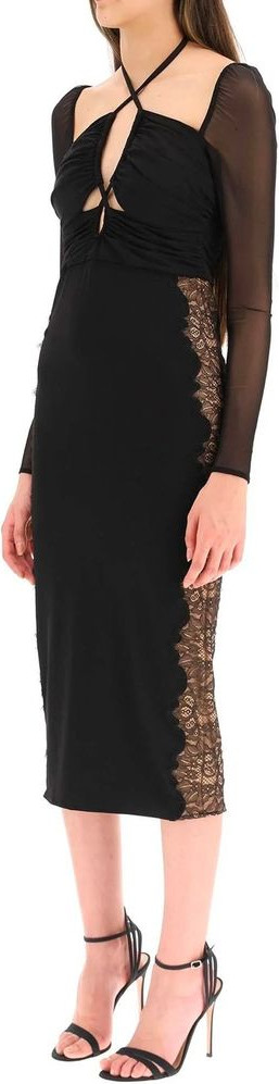 Schwarzes Polyester-Cocktailkleid von Self-Portrait
