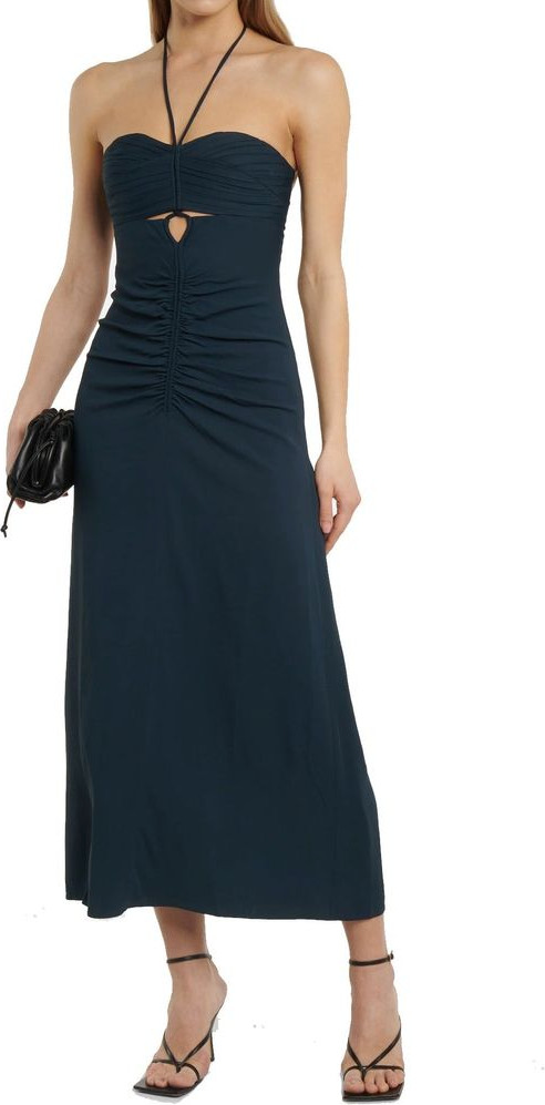 Gray Viscose Casual Dress