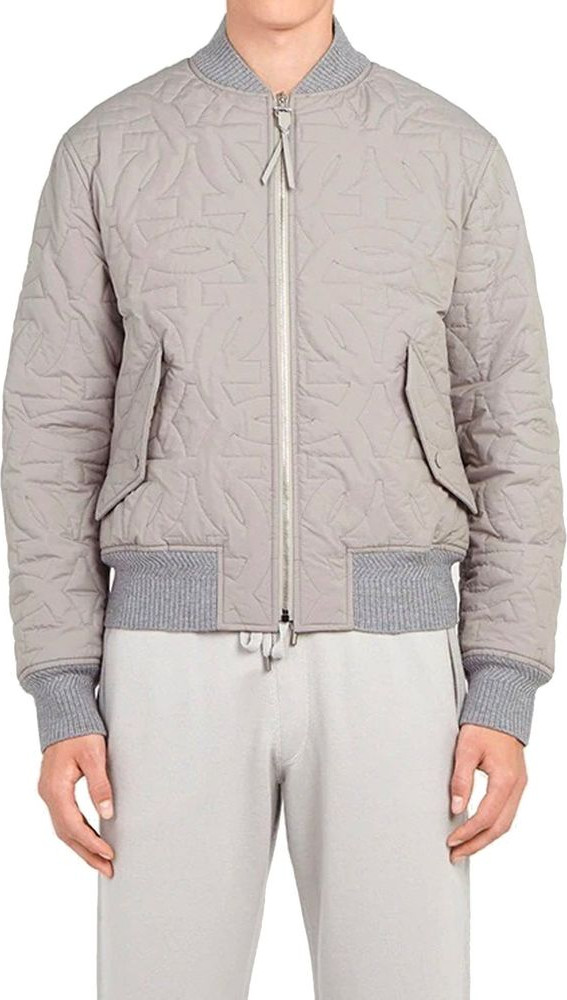 Graue Bomberjacke aus Polyester von Salvatore Ferragamo