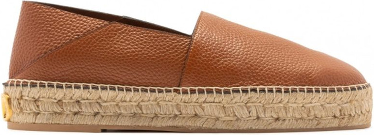 Valentino Garavani Brown Calfskin Espadrilles