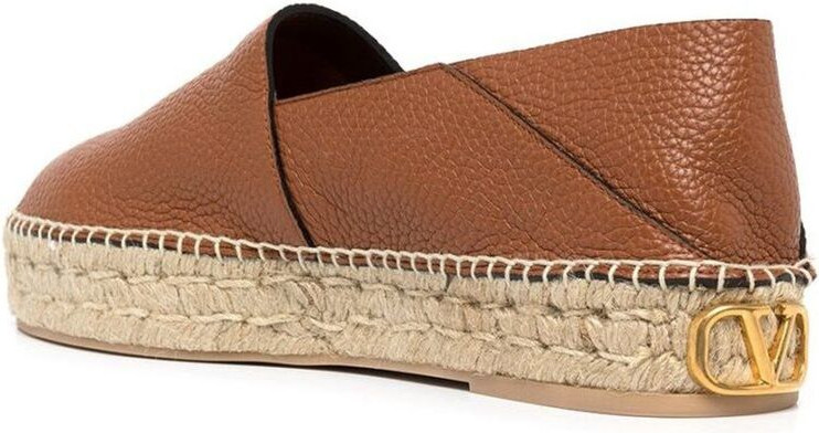 Valentino Garavani Brown Calfskin Espadrilles
