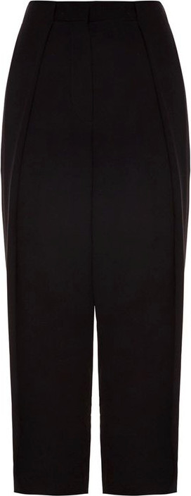 Balmain Black Viscose Casual Pants