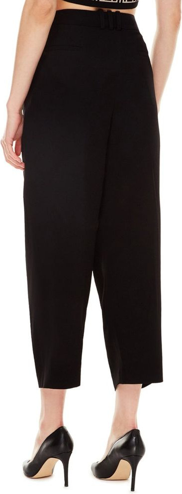 Balmain Black Viscose Casual Pants