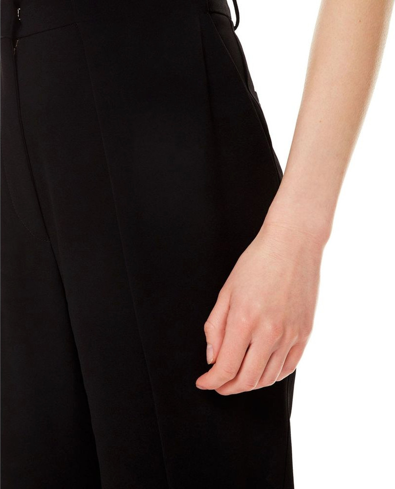Balmain Black Viscose Casual Pants