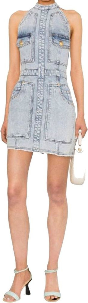 Balmain Blauw Katoen Casual Jurk