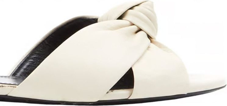 Розовые босоножки Saint Laurent из телячьей кожи