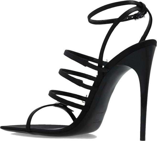 Saint Laurent Qora ipakdan tikilgan stiletto poshna Shabbli Zirapoyalar