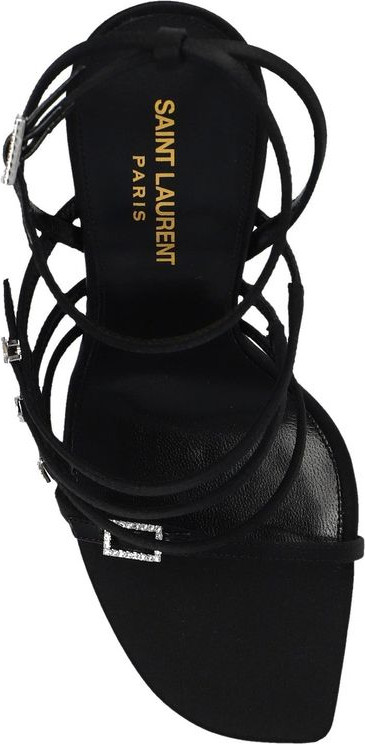 Saint Laurent Qora ipakdan tikilgan stiletto poshna Shabbli Zirapoyalar