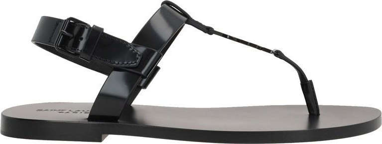 Sandals Saint Laurent Black Calfskin
