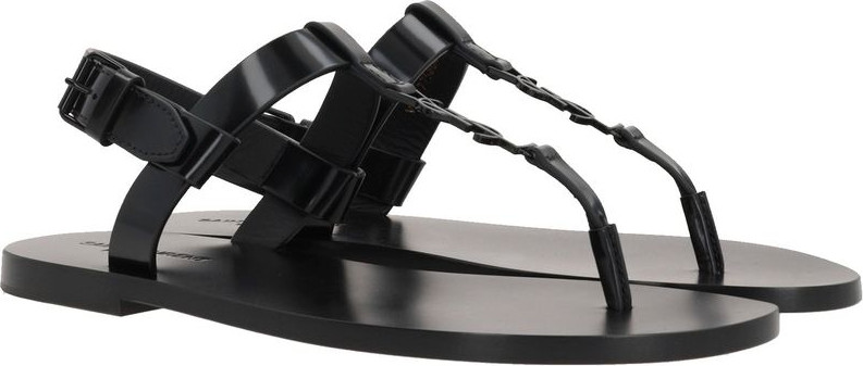 Sandals Saint Laurent Black Calfskin