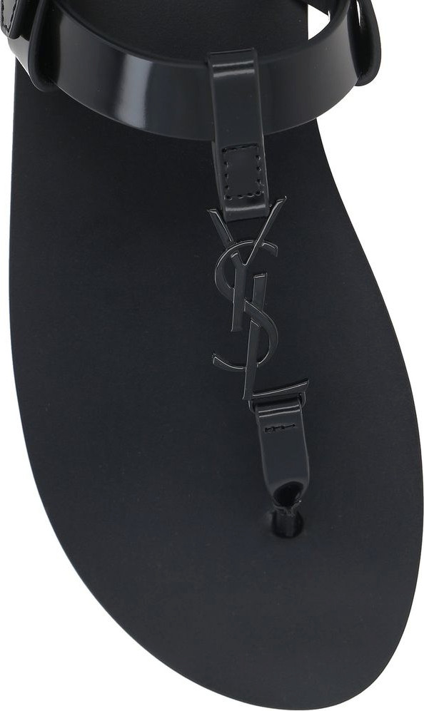 Sandals Saint Laurent Black Calfskin