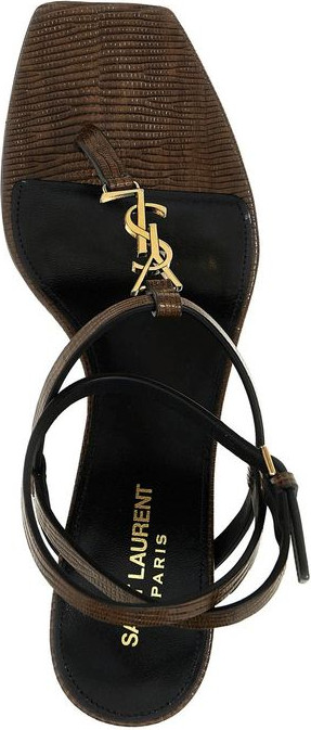 Sandals Saint Laurent Brown Calfskin Flat Sandals