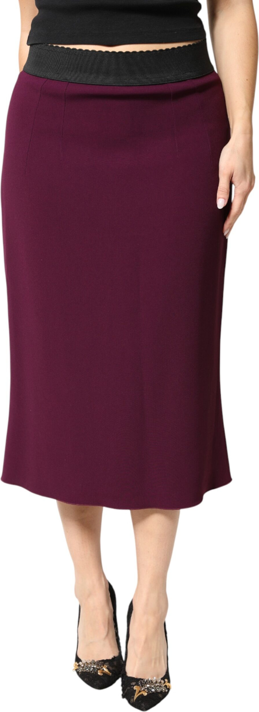 Dolce & Gabbana Mid Waist Pencil Cut Midi Skirt