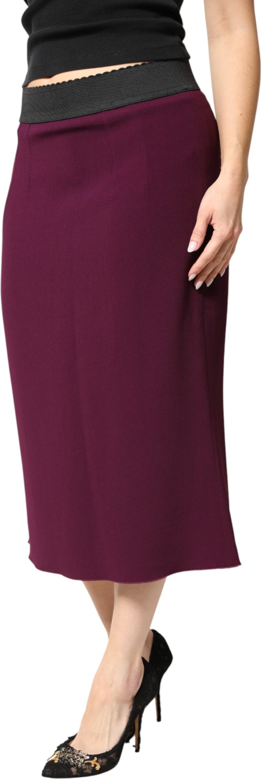 Dolce & Gabbana Mid Waist Pencil Cut Midi Rock