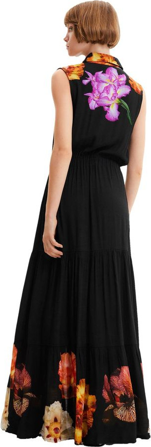 Black Viscose Casual Dress
