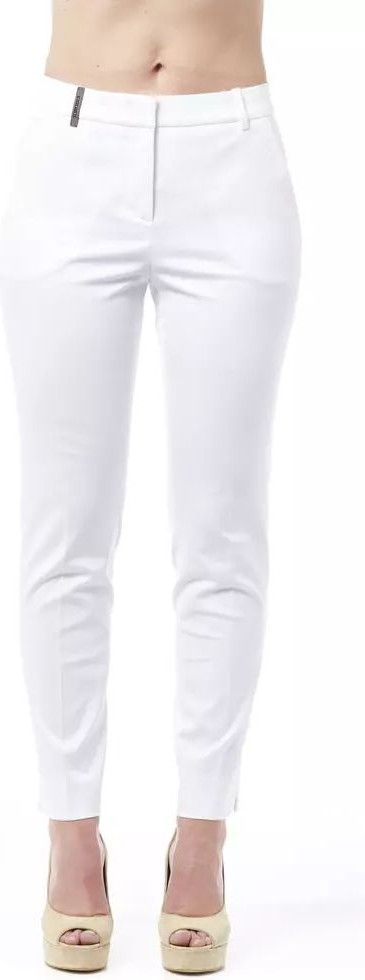 White Cotton Pants Peserico