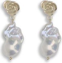 Gold Brass Earrings by Magda Butrym