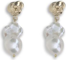 Gold Brass Earrings by Magda Butrym