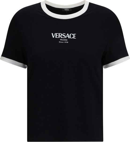 Versace Black Viscose T-shirt