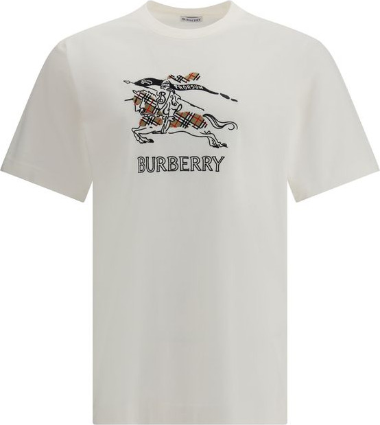 Cream Cotton T-Shirt Burberry