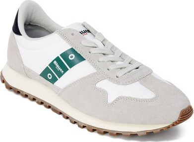 Sneakers Blauer Grau Leder