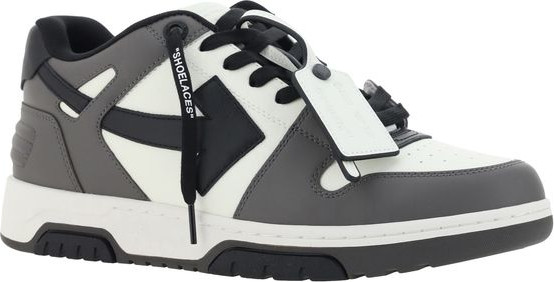 Кроссовки из серой кожи теленка Off-White