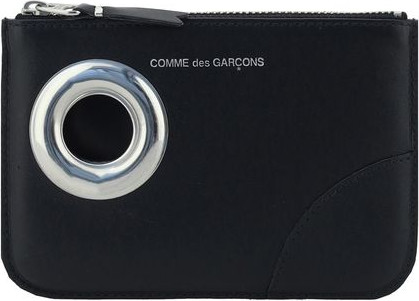 Кошелёк Comme Des Garcons из чёрной телячьей кожи Bos Taurus