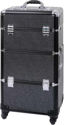 Parisax Aluminum Case Black With White Rhinestones