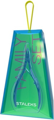 Staleks Home Pro Family Cuticle Nippers, Nail Scissors, Manicure Pusher, And Eyebrow Tweezers Set