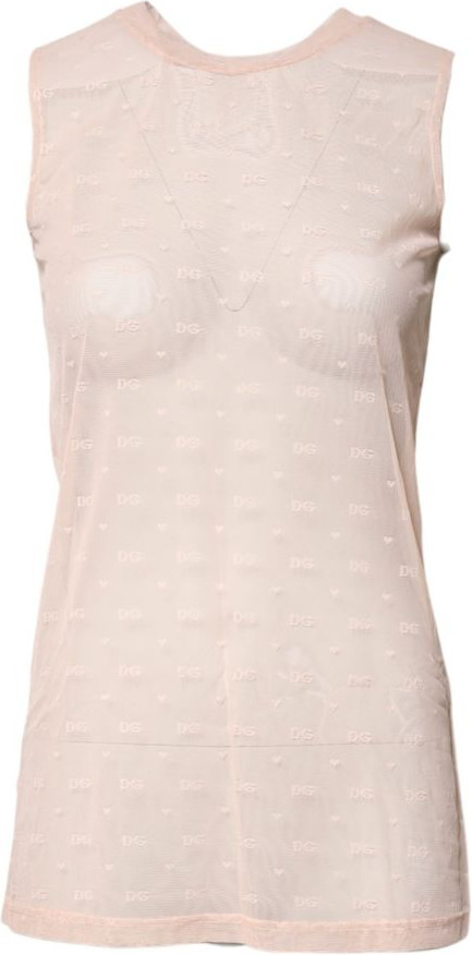 Beige Nylon Bluse