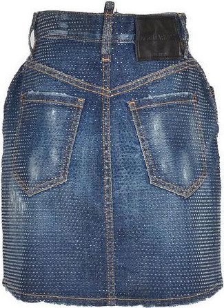 Blue Denim Skirt Dsquared2