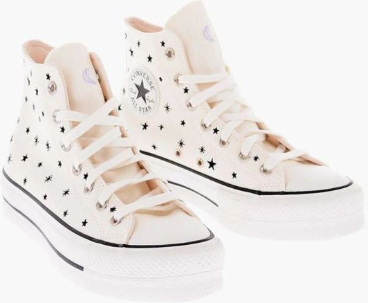 Кеды Converse Черно-белые холщовые высокие