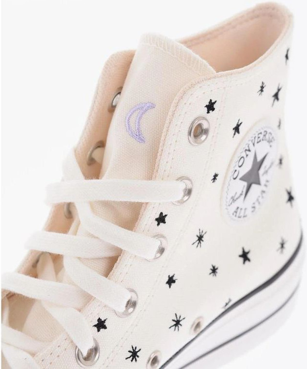 Кеды Converse Черно-белые холщовые высокие