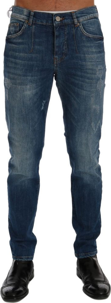 Blue Cotton Slim Fit Jeans FRANKIE MORELLO